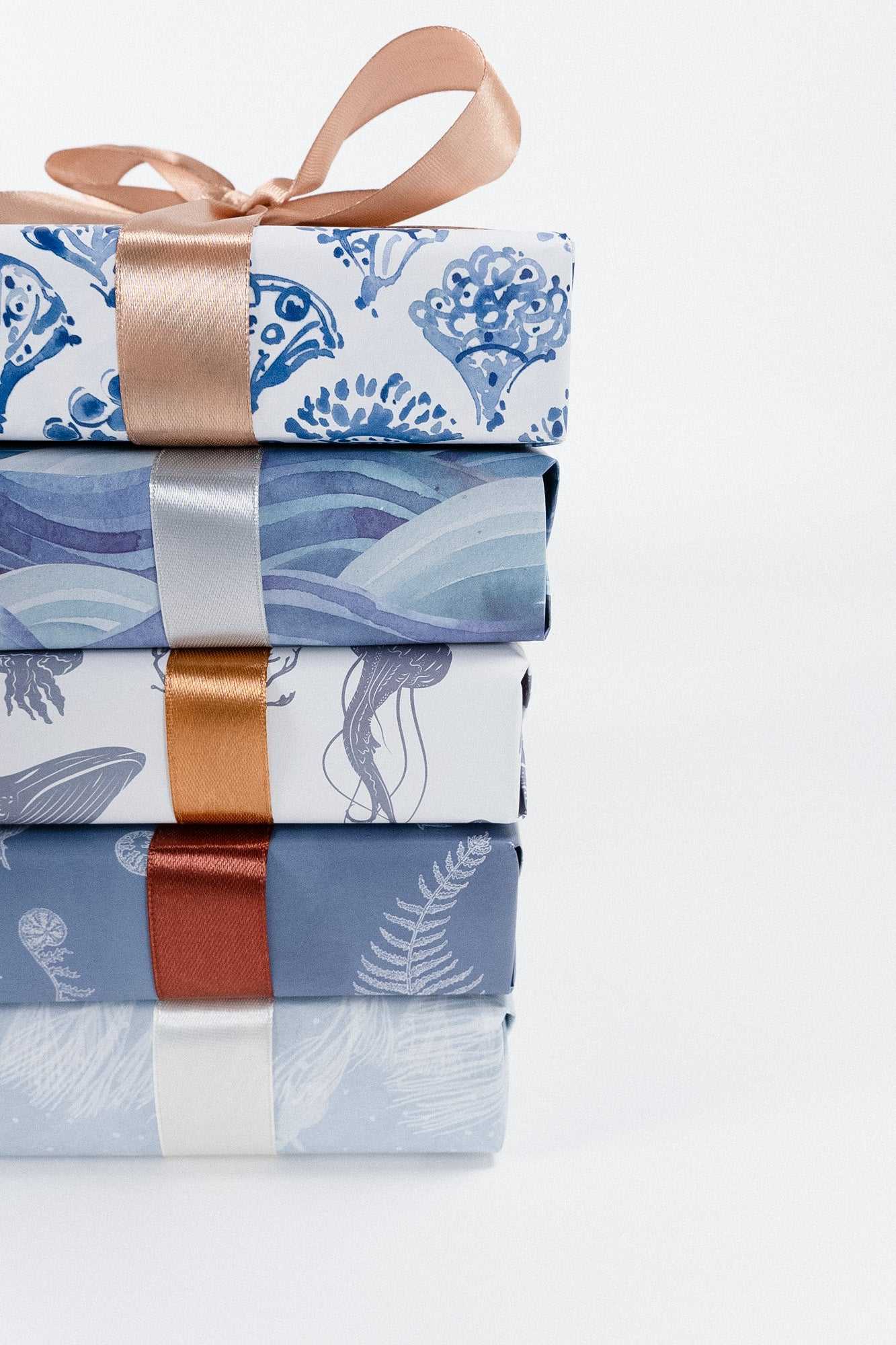 Hues of Blues Wrapping Paper Set