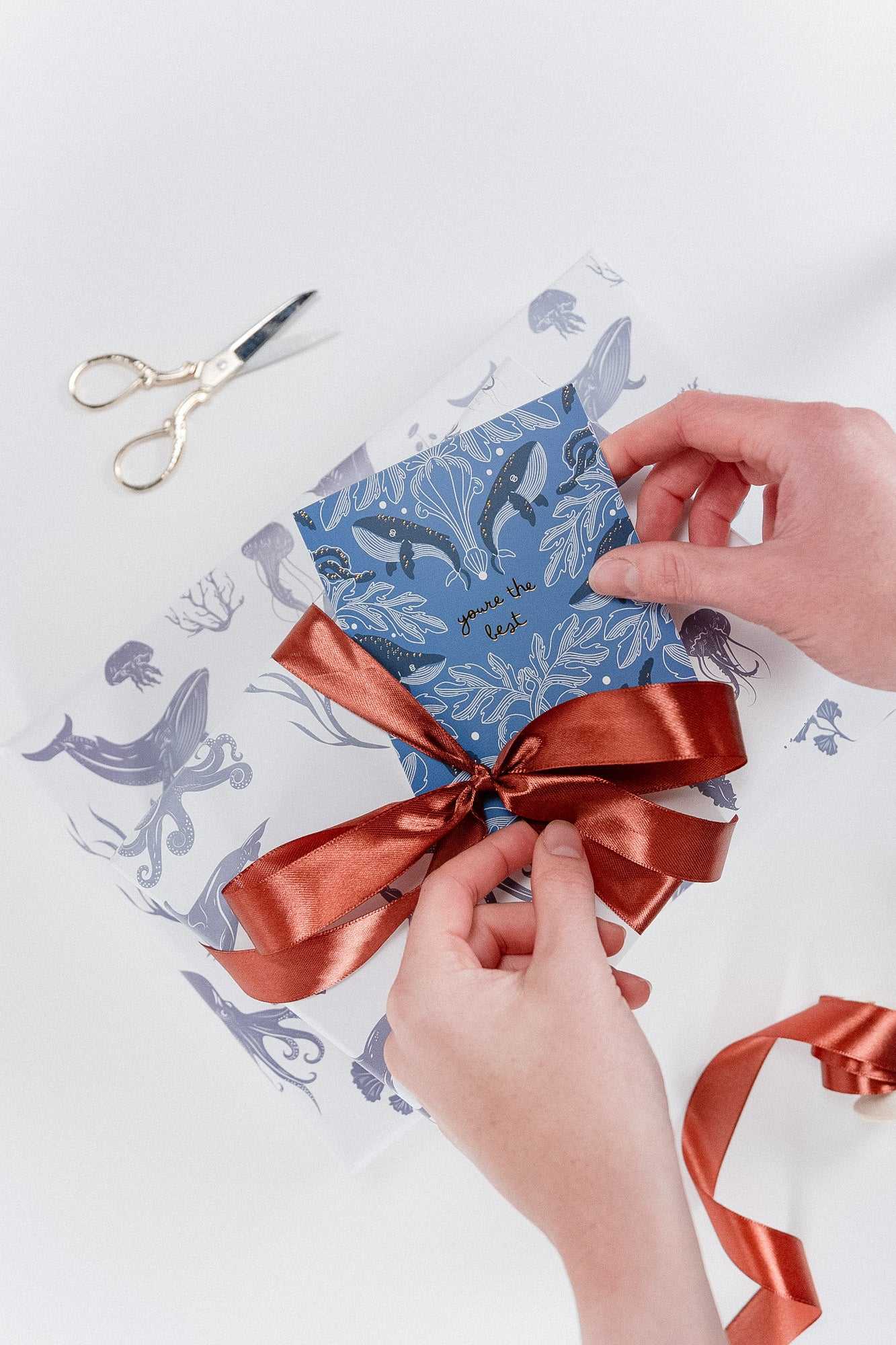 Hues of Blues Wrapping Paper Kit